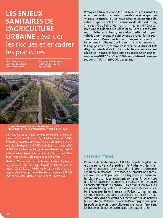 Les enjeux sanitaires de l’agriculture urbaine : évaluer les risques et encadrer les pratiques
