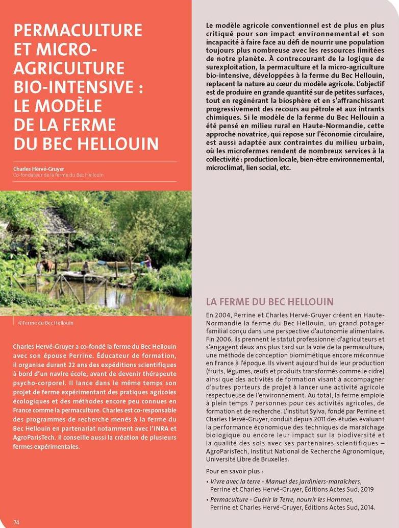 Permaculture et microagriculture bio-intensive : le modèle de la ferme du Bec Hellouin