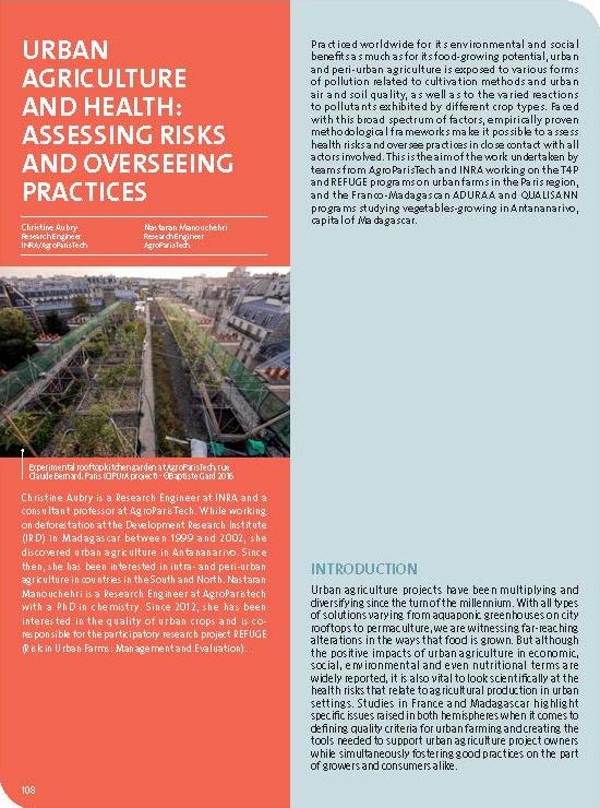 Urban agriculture and health: assessing risks and overseeing practices