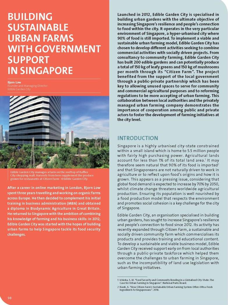 Building Sustainable Urban Farms With Government Support In