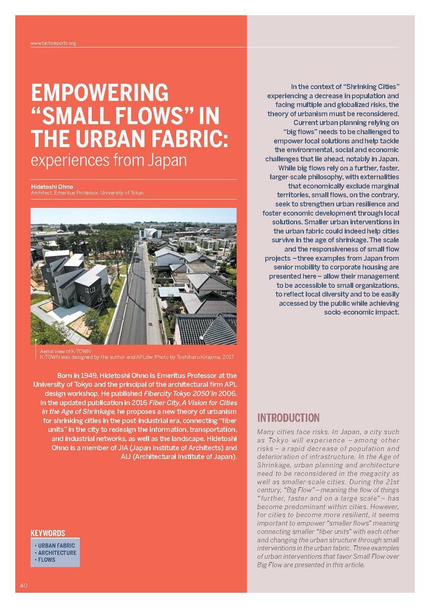 Empowering Small Flows in the urban fabric experiences from Japan