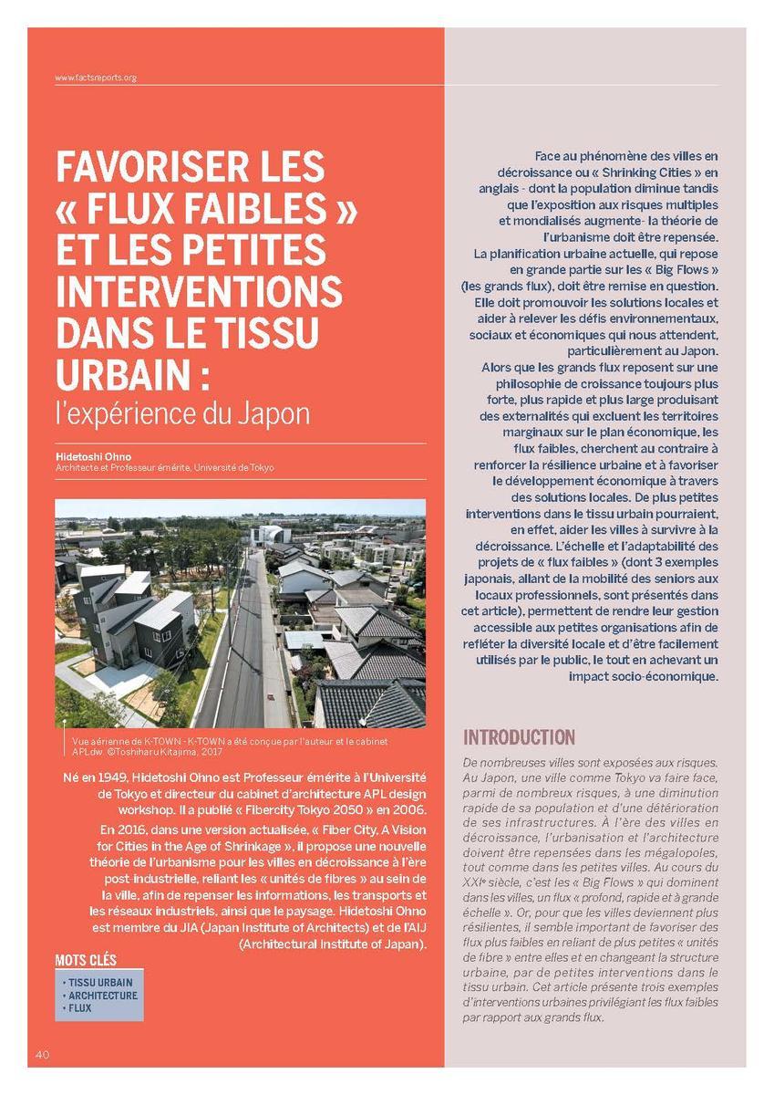 Favoriser les flux faibles et les petites interventions dans le tissus urbain