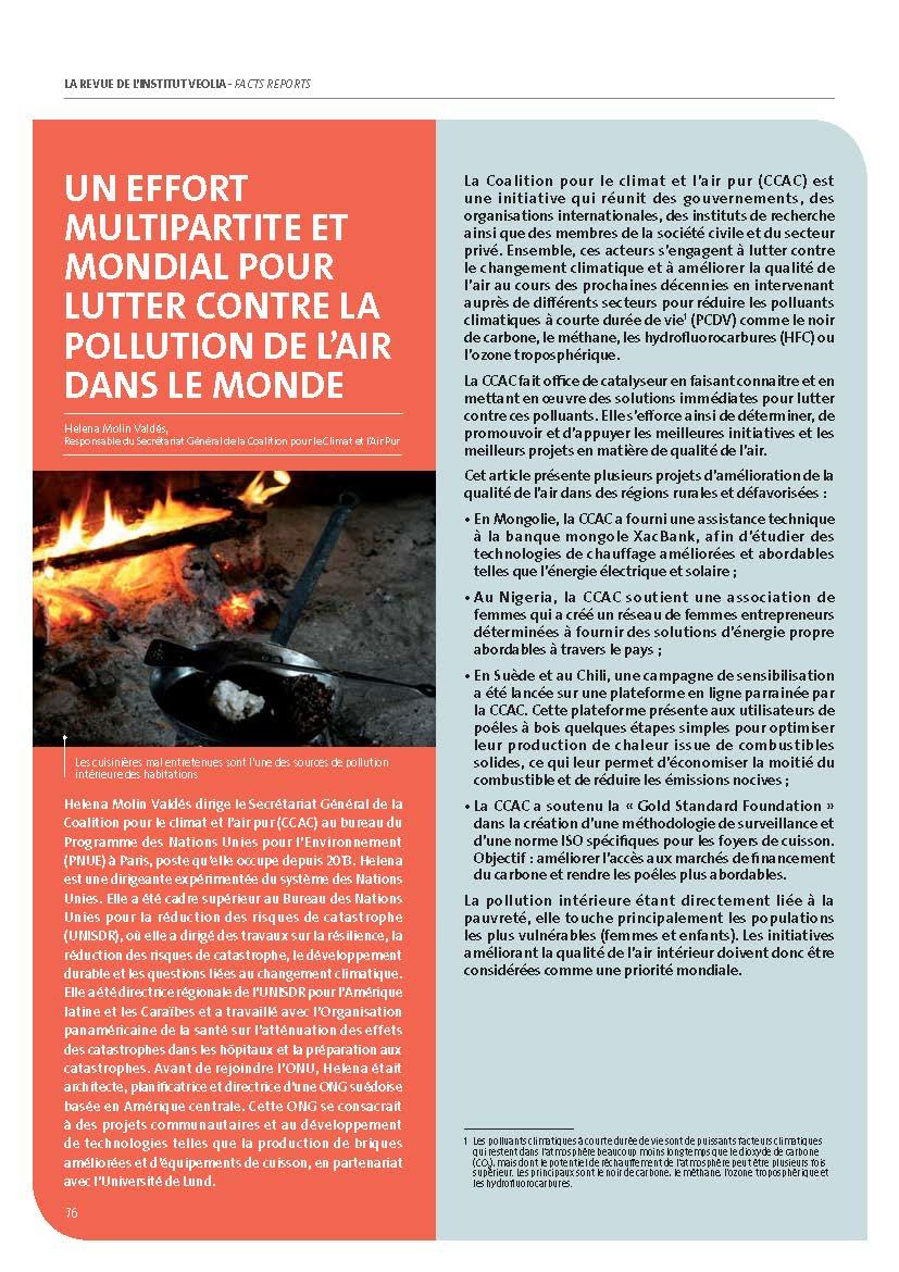 Un effort multipartite et mondial pour lutter contre la pollution de l’air dans le monde - Helena Molin Valdés