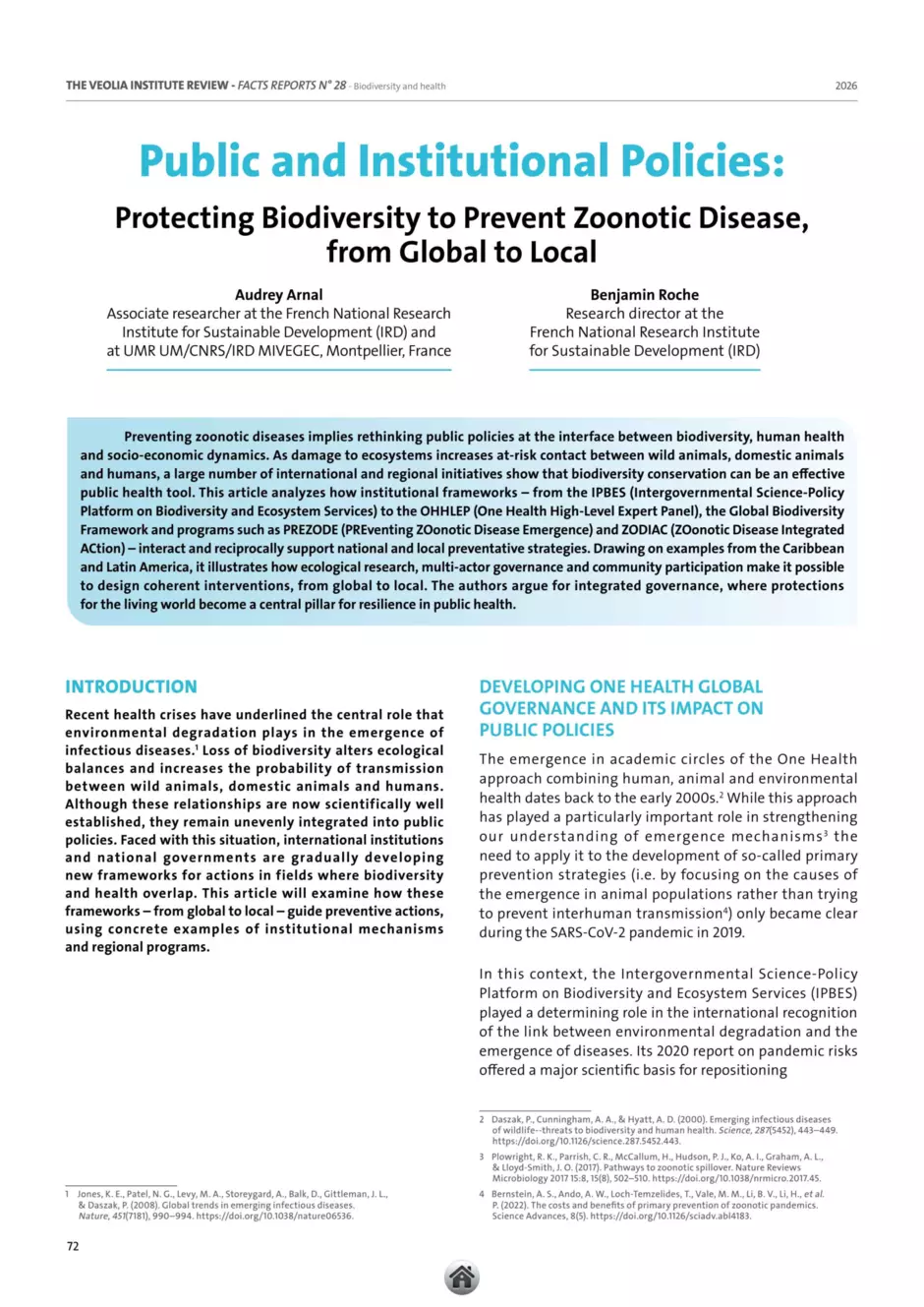 première page article 13
