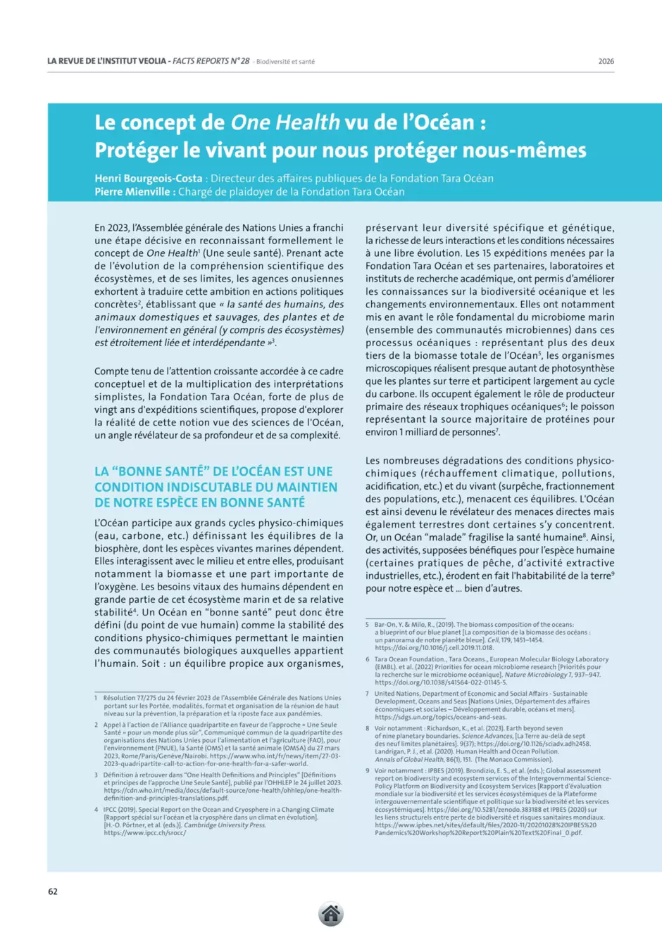 première page article 11
